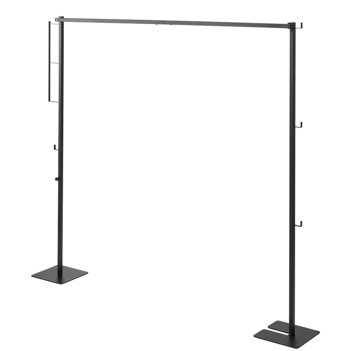 TROCKEN-KLEIDER-STÄNDER Tower schwarz 175/160/25 cm - Schwarz, Metall (175/160/25cm) - Yamazaki