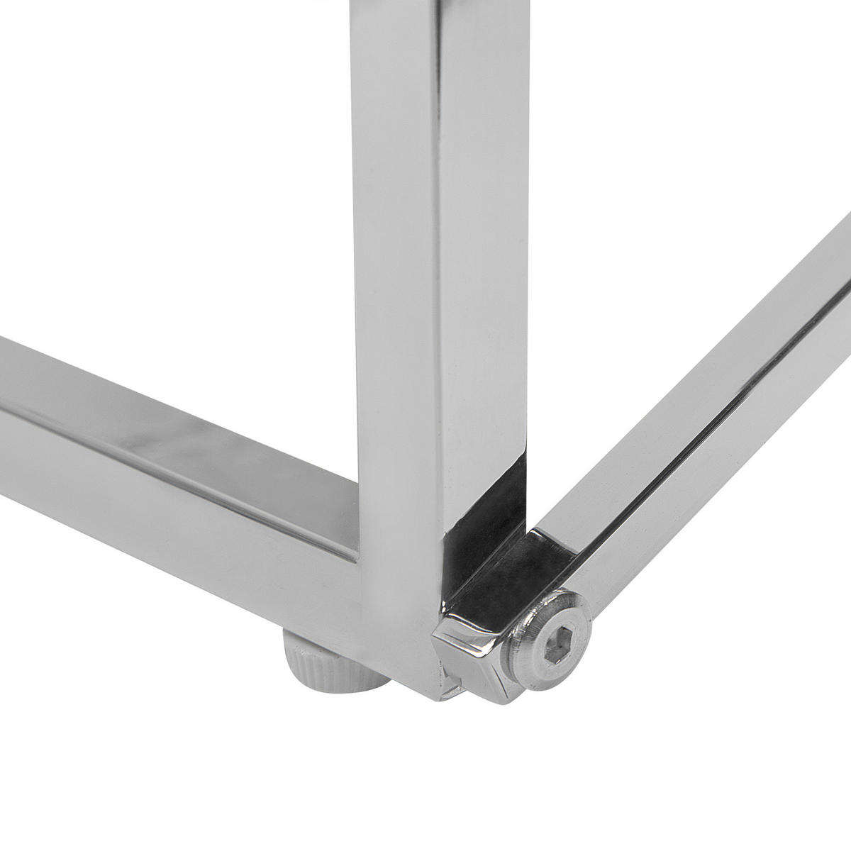 COUCHTISCH Marmor Optik weiß/silber rechteckig 100/50 cm Emporia - Silberfarben/Weiß, Glas (50/100/40cm) - Beliani