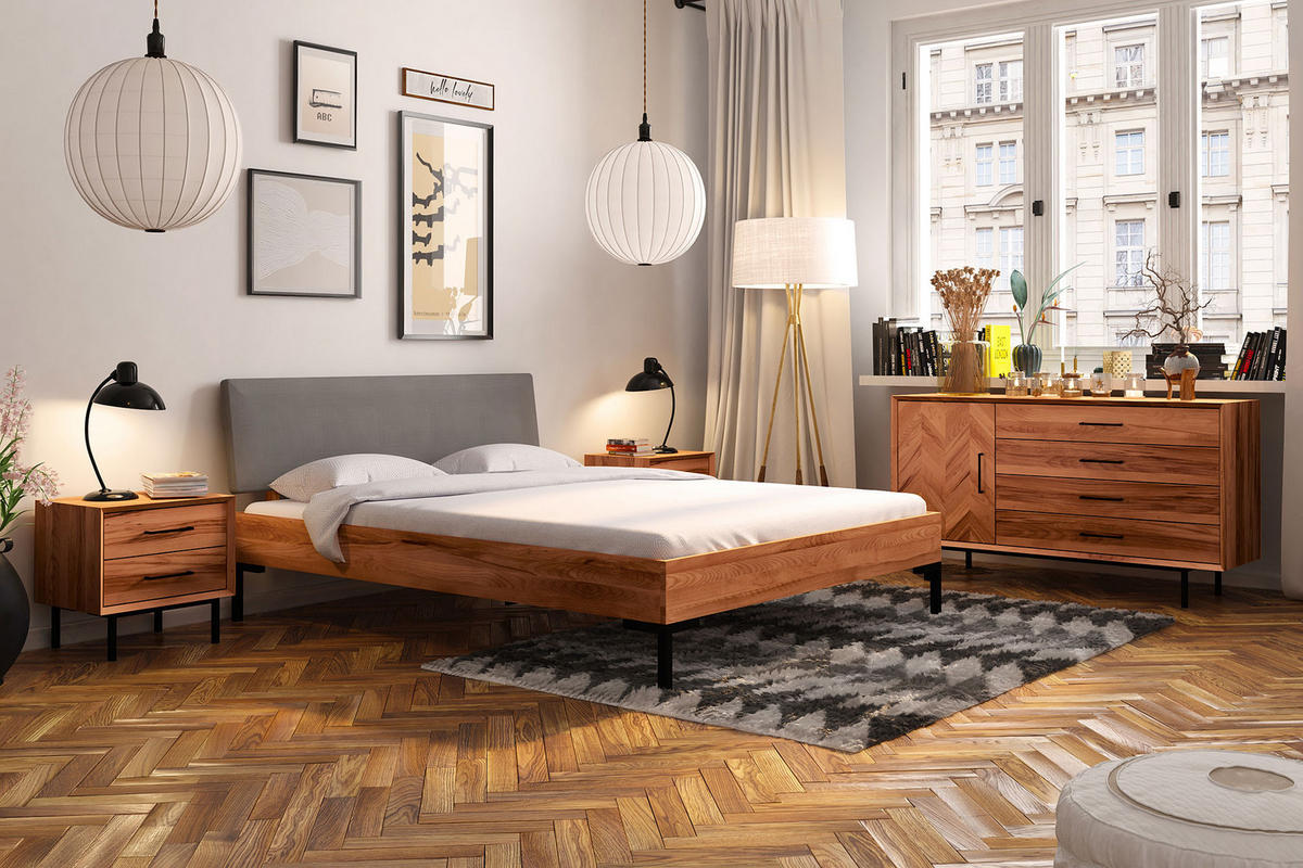 BETT LEON 1 180x190 Kernbuche - Kernbuche, Holz (180/190cm) - byoak