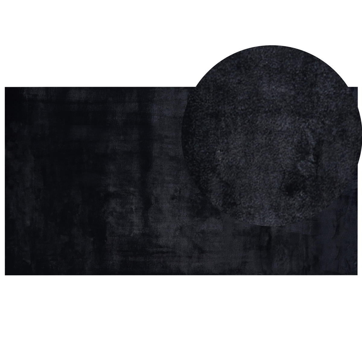 SHAGGY-KUNSTFELLTEPPICH Mirpur 150/80 cm - Schwarz, Kunststoff (80/150cm) - Beliani
