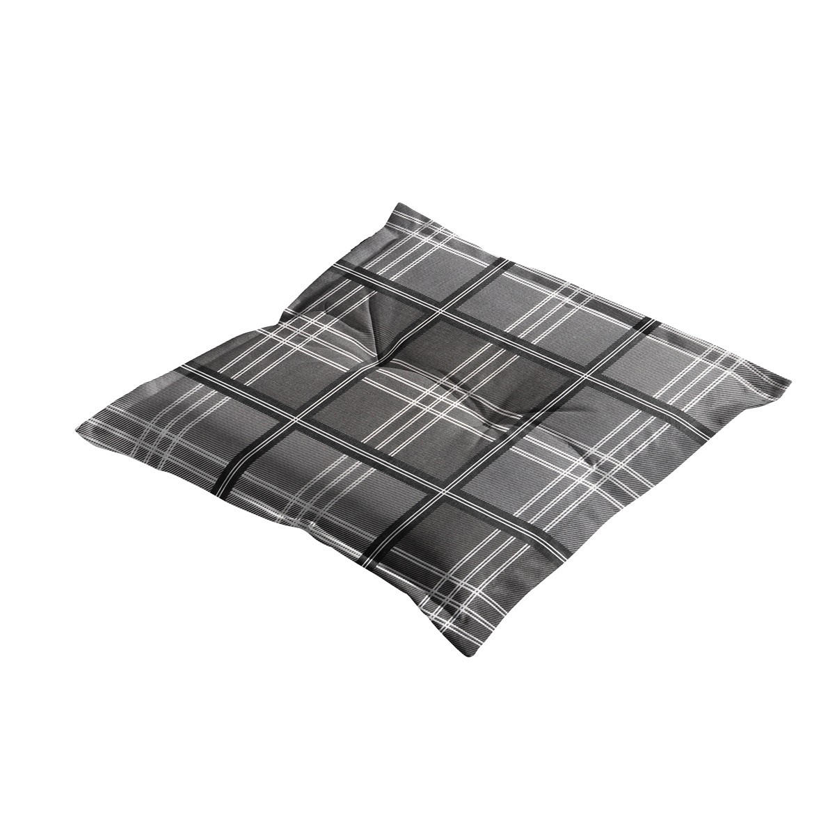SITZKISSEN Patchy 50/50 cm 4er-Set - Grau, Textil (50/5/50cm) - Madison