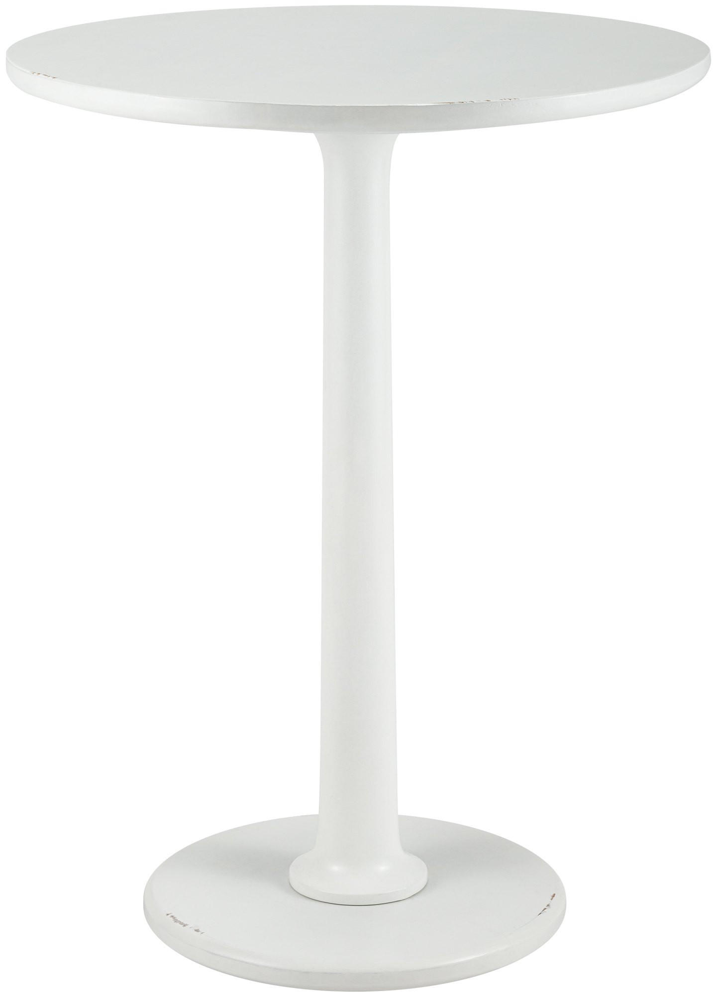 BEISTELLTISCH rund 60 cm Holz Antik Weiß - Weiß, Holz (60/60/65cm) - CLP