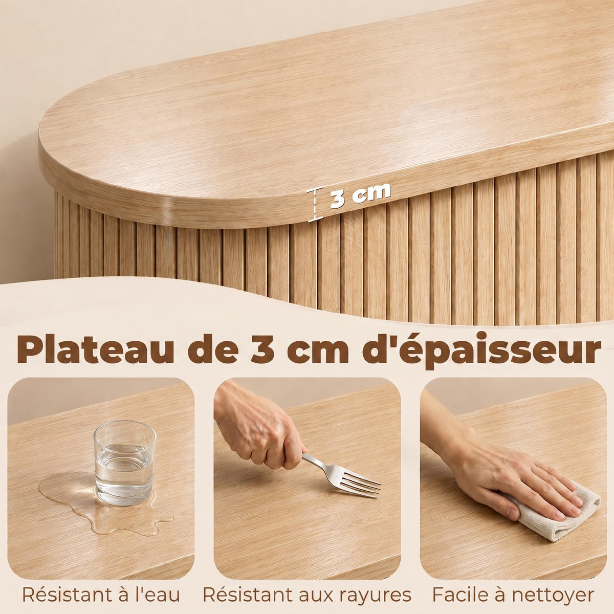 SIDEBOARD Naturfarben 140/40/75 cm - Naturfarben, Holzwerkstoff (140/75/40cm) - PANGIVO