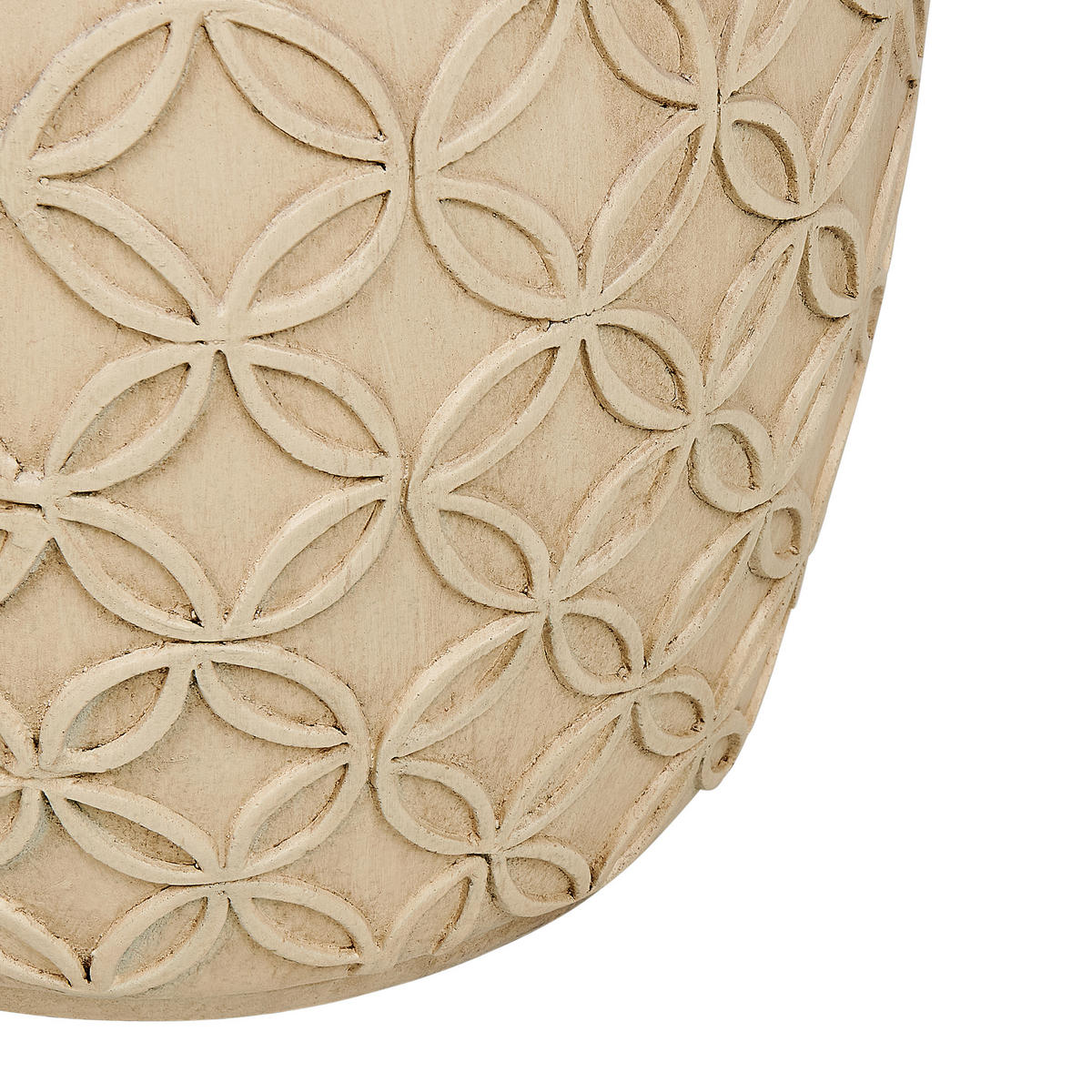 BEISTELLTISCH Beton hellbeige rund 33 cm Zogno - Goldfarben/Schwarz, Stein (33/33/47cm) - Beliani