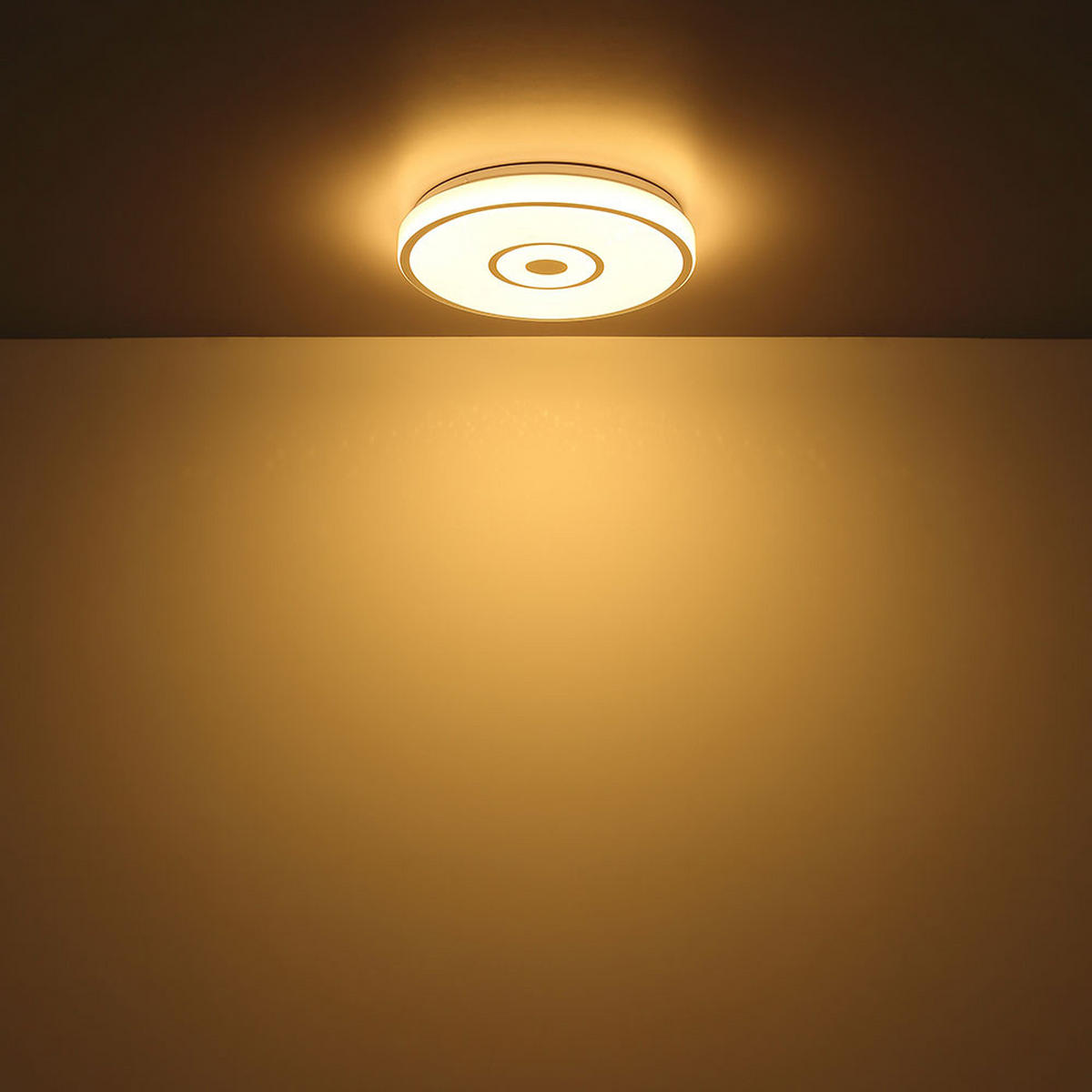 LED DECKENLEUCHTE ASTANIA, Metall, Weiß, Sternen-Effekt - Weiß, Metall (38/38/6.5cm) - Globo Lighting