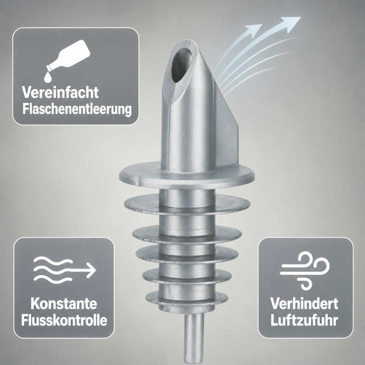 AUSGIESSER - BILLY - Silberfarben, Kunststoff (3.5/7.5/3.5cm) - ich-zapfe