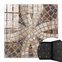SCHLÜSSELBOX Schwarz 30x30 cm- Türöffnung nach rechts - Stilvolles Mosaik - Braun, Metall (30/30/5cm) - TULUP