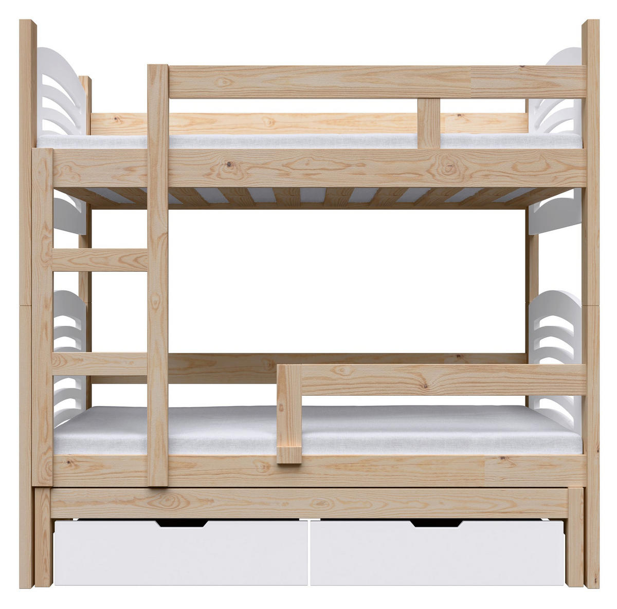 PATROVÁ postel pro 3 osoby Cami, 75x180 cm - béžová, dřevo (75/180cm) - Selsey