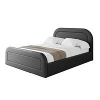 POLSTERBETT mit Bettkasten, Fußteil und Lattenrost, Boxbett ohne Matratze - LERAY-Z 120x200 Schwarz Kunstleder - Schwarz Hochglanz, Holzwerkstoff/Textil (120/200cm) - ALTDECOR