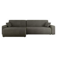 ECKSOFA Piano - Schwarz/Braun, Holz/Kunststoff (274/145cm) - MIRJAN24