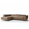 ECKSOFA MIT SCHLAFFUNKTION Concord Hellbraun Webstoff - Hellbraun/Schwarz, Holz/Holzwerkstoff (277/203cm) - Maison de Reve