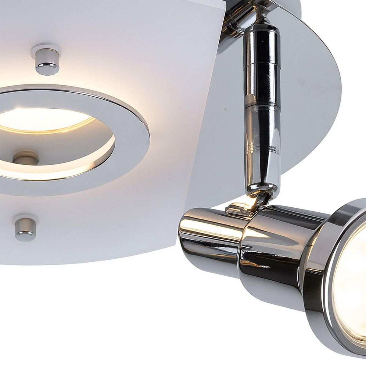 LED DECKENLEUCHTE Splash Chrom Silber - Silberfarben, Metall (20/20/11.5cm) - Briloner