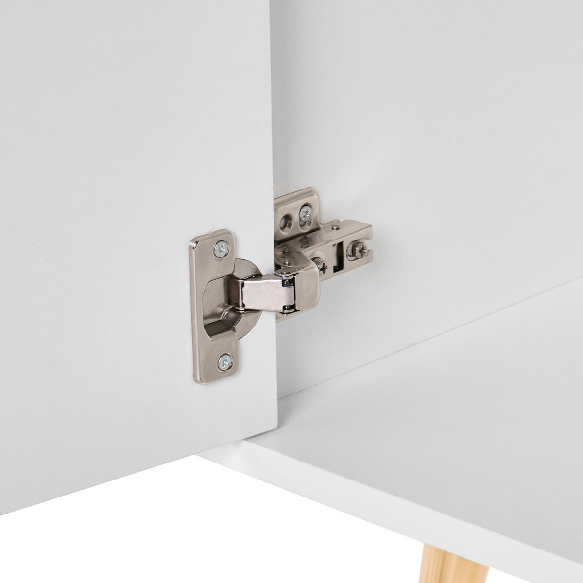 BANCĂ PENTRU PANTOFI albă Kelowna - alb/auriu, compozit lemnos (100/50/35cm) - Beliani