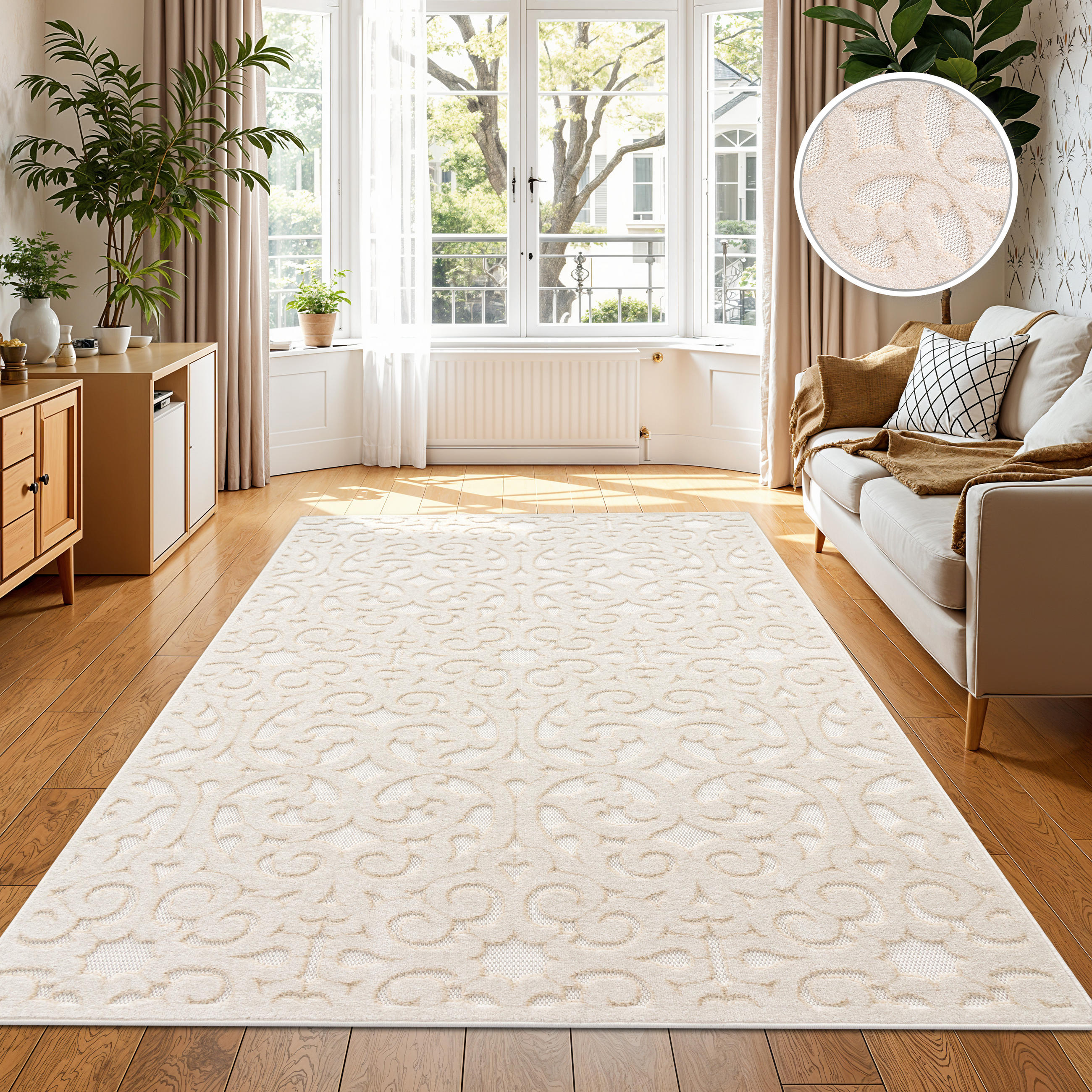 OUTDOORTEPPICH 60/100 cm Cotton 234 - Creme, Textil (60/100cm) - Paco Home