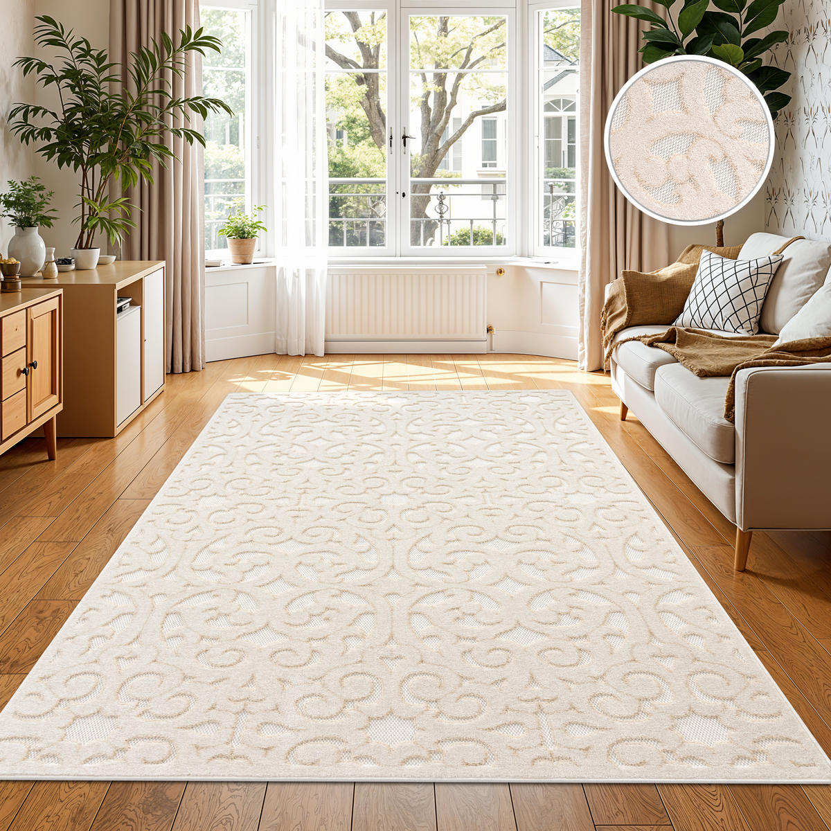 OUTDOORTEPPICH 60/100 cm Cotton 234 - Creme, Textil (60/100cm) - Paco Home