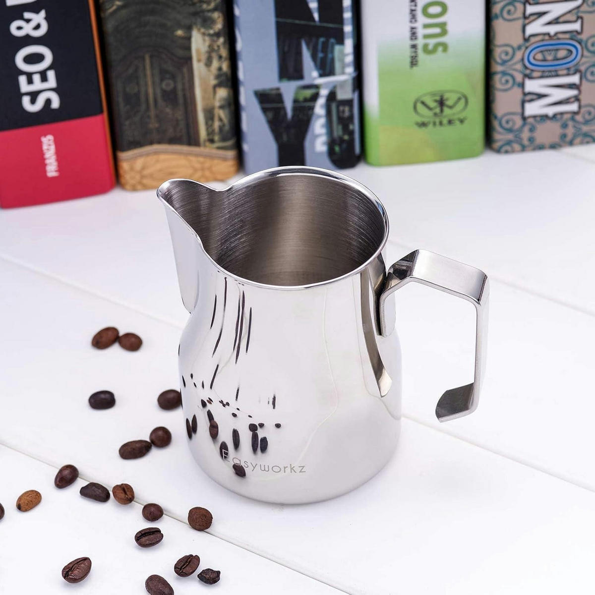 MILCHAUFSCHÄUMKRUG Edelstahl 350 ml - Silberfarben, Metall (7.6/10.8cm)