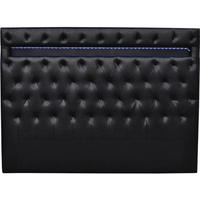 KOPFTEIL Déco LED Schwarz - Schwarz, Kunststoff (149/120/8.5cm) - Habitat Garten