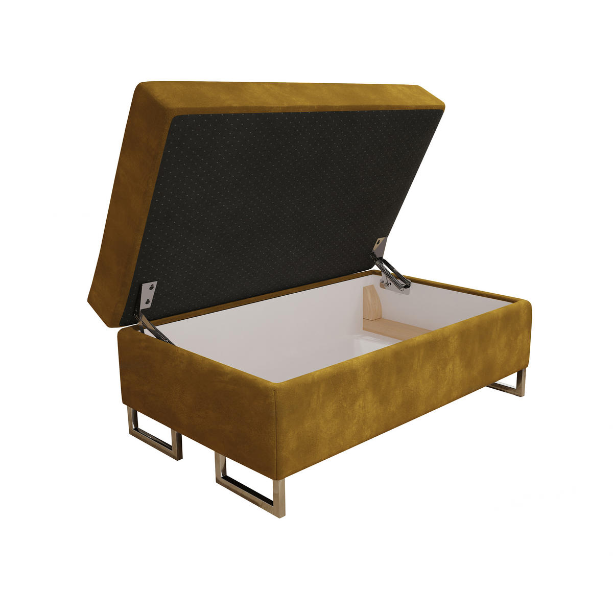 POLSTERHOCKER BARLET Gelb 100x60 cm - Gelb, Textil (100/41/60cm) - MASSENO