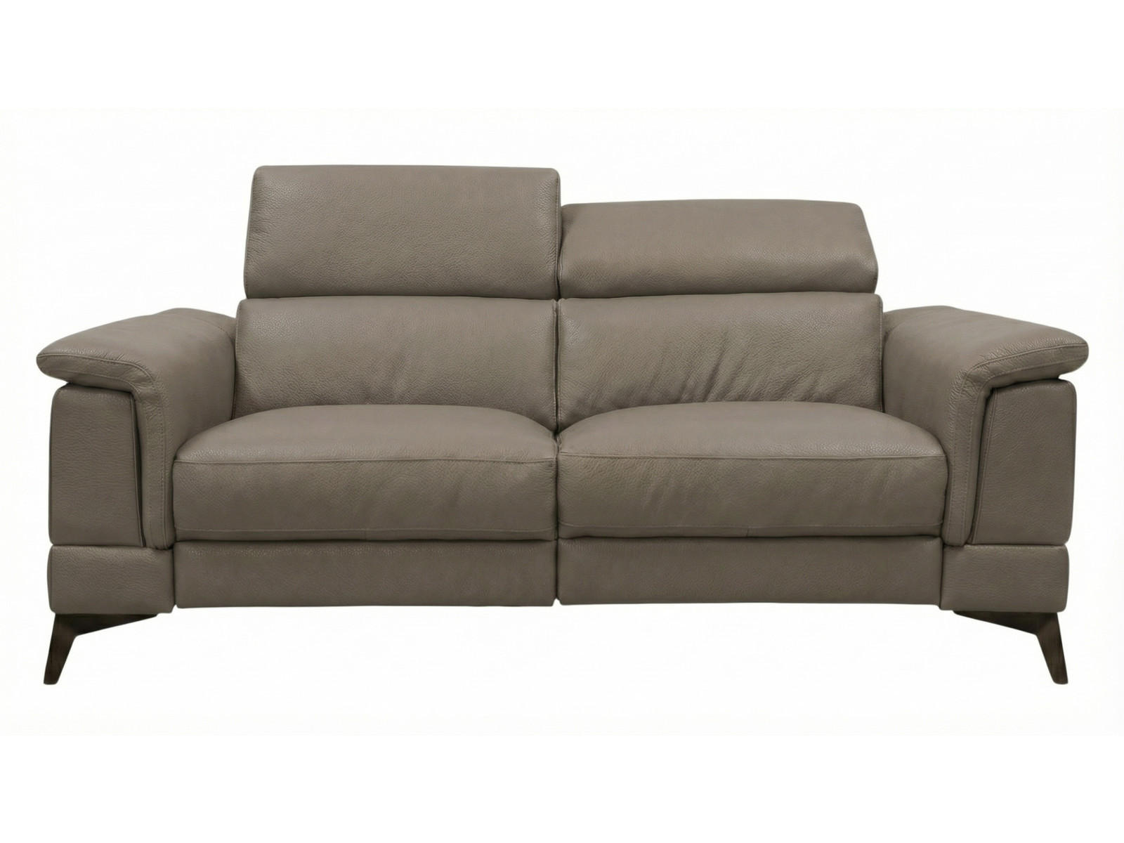 3-SITZER Sofa Planet Echtleder Greige - Greige, Leder/Metall (200/80/110cm)
