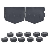 RASENKANTE Schwarz Kunststoff 175er-Set 26,7 m - Schwarz, Kunststoff (16/1/1cm) - Relaxdays