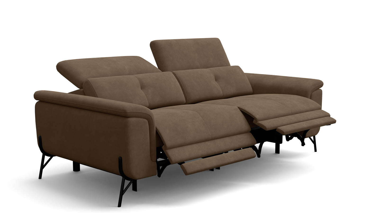 Wozimo Sofa Braun 204x80x108 cm