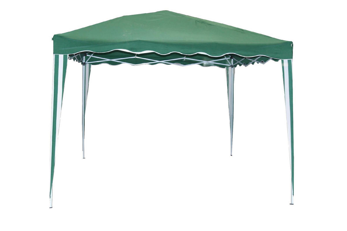 PAVILLON Stefan 3x3m Grün Polyester Campingpavillon - Grün, Kunststoff (295/260/295cm) - DELUKE