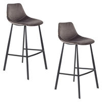 BARHOCKER Franky Rückenlehne 80 cm Grau - 2 er Set - Grau, Textil (50/106/54cm) - Dutchbone