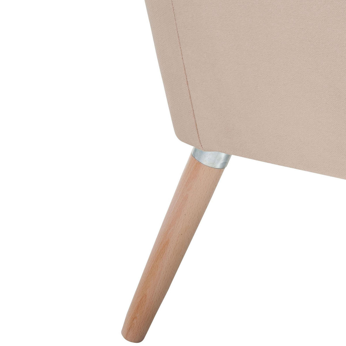 SESSEL Kachka Bezug Samtvelour Buche natur / sand - Sandfarben/Buchefarben, Kunststoff (71/81/67cm) - 58aufmkessel