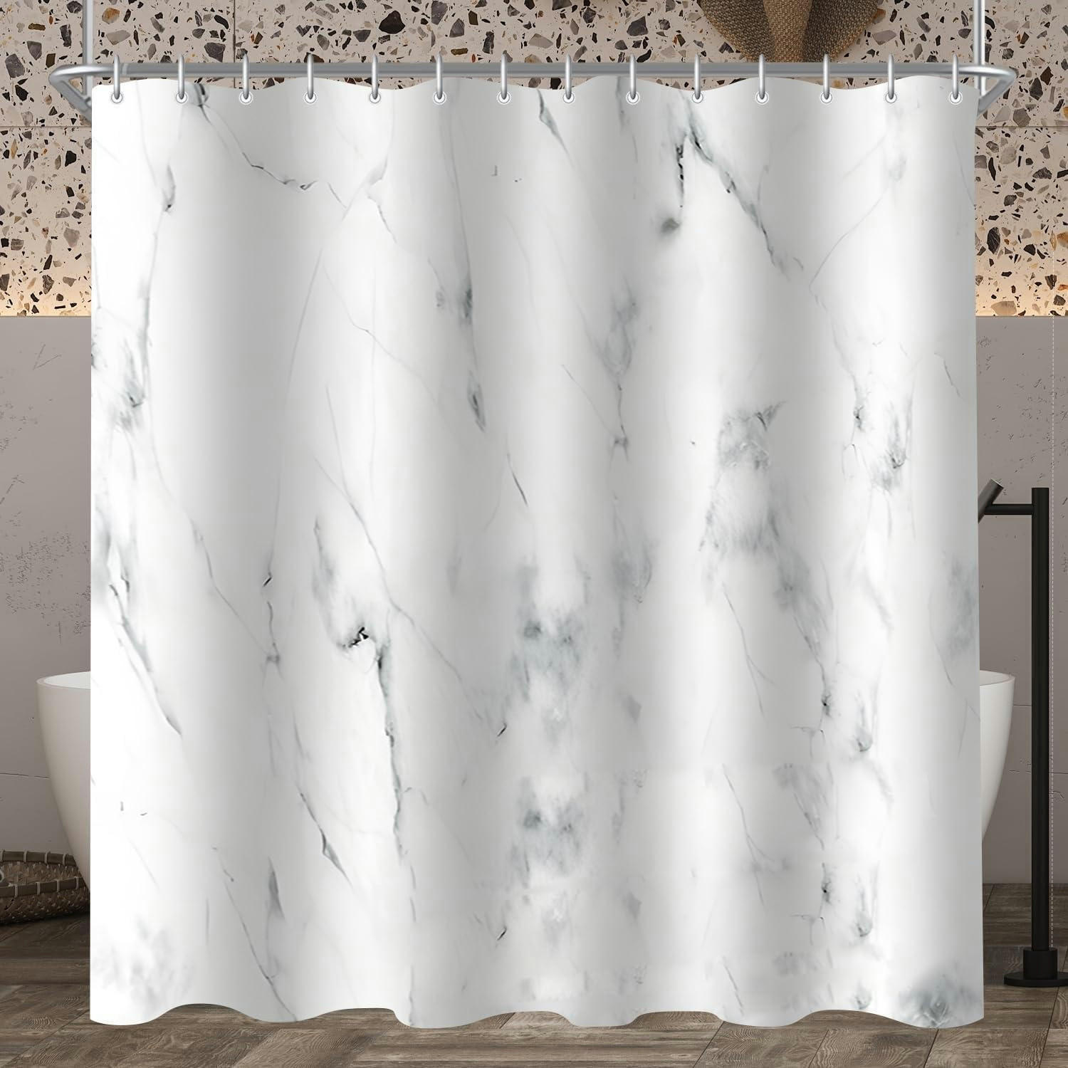 DUSCHVORHANG Marmoroptik 300 x 200 cm - Multicolor, Textil (300/200cm)
