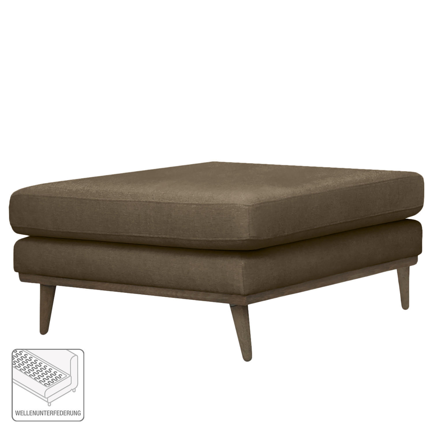 POLSTERHOCKER - Eichefarben/Beige, Textil (85/43/60cm) - home24