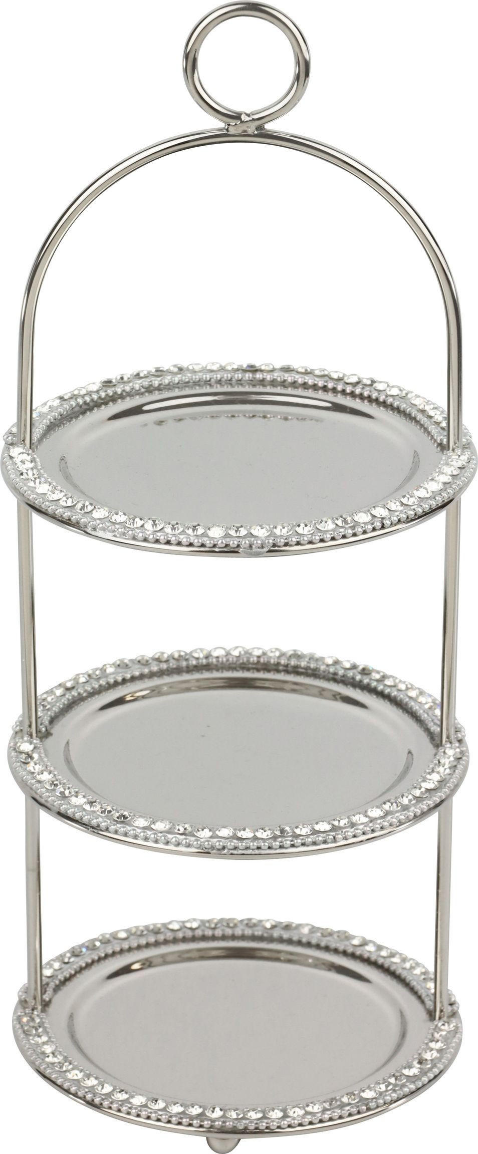 ETAGERE Cristallo ø11,5x29cm - Silberfarben, Metall (11.5/29cm) - FURNARO