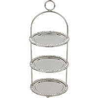 ETAGERE Cristallo ø11,5x29cm - Silberfarben, Metall (11.5/29cm) - FURNARO