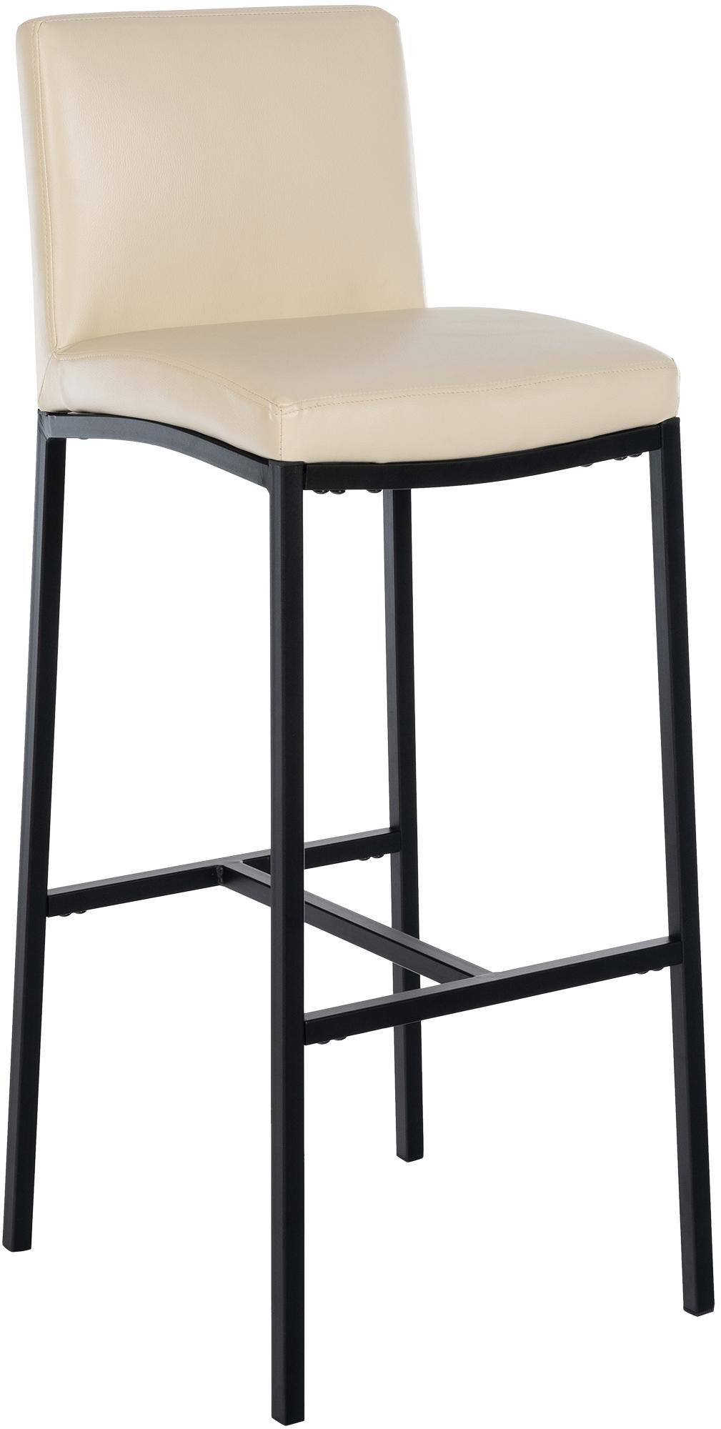 BARHOCKER Lederlook Creme - Creme/Schwarz, Textil/Metall (43/110/49cm) - CLP