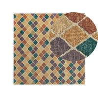 KURZFLOR-TEPPICH Keskin 200/200 cm - Multicolor, Textil (200/200cm) - Beliani