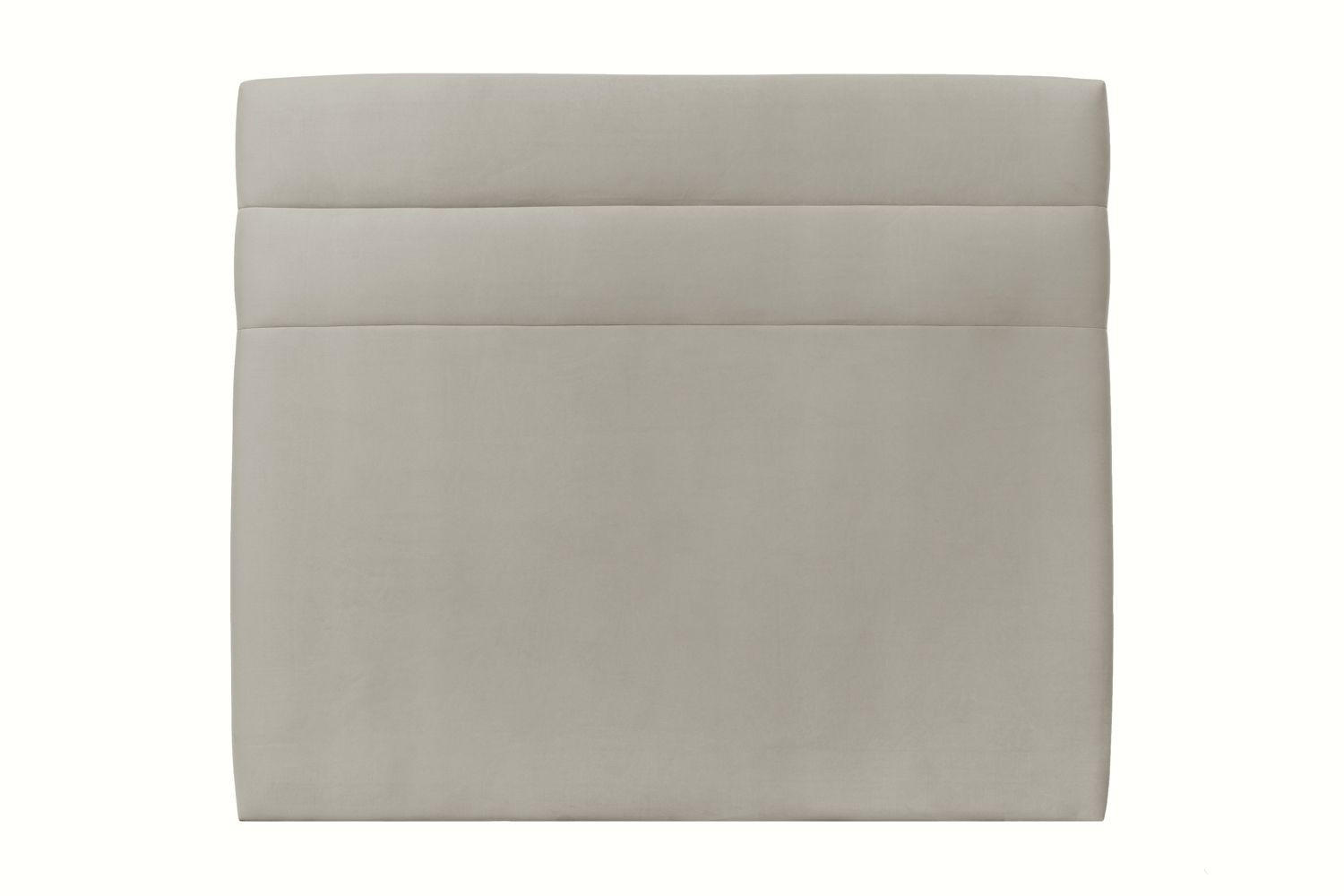 KOPFTEIL Modell Linien – Taupe Samtstoff 200 cm - Taupe/Beige, Holz (200/120/10cm) - Sommeil de Plomb
