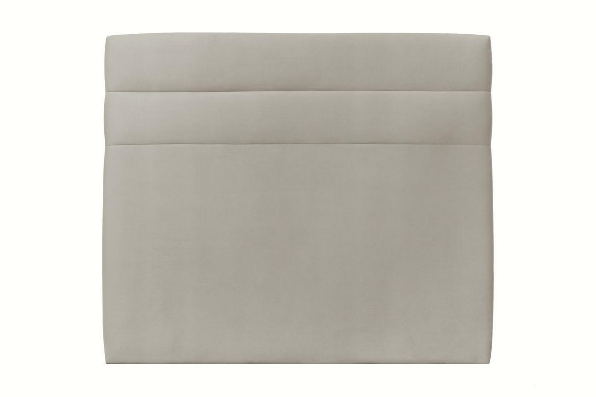 KOPFTEIL Modell Linien – Taupe Samtstoff 160 cm - Taupe/Beige, Holz (160/120/10cm) - Sommeil de Plomb