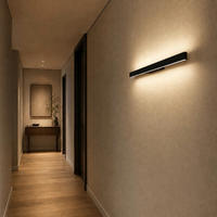 LED-WANDLEUCHTE Rift L - Schwarz, Metall (90/3.1/7cm) - Lumicom