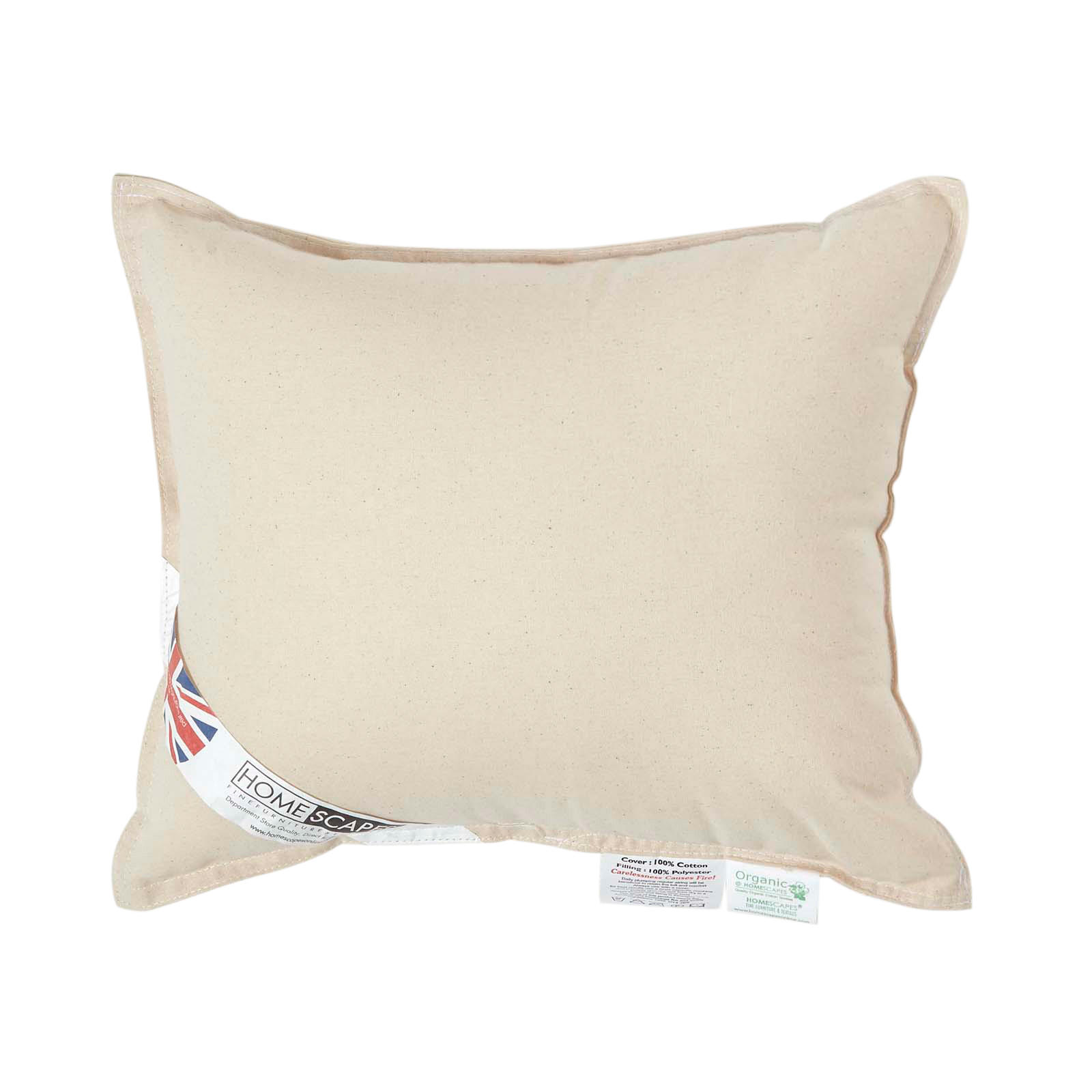 FÜLLKISSEN 30/40 cm – Bio-Baumwolle, Super-Mikrofaser-Füllung - Beige, Textil (30/40cm) - Homescapes