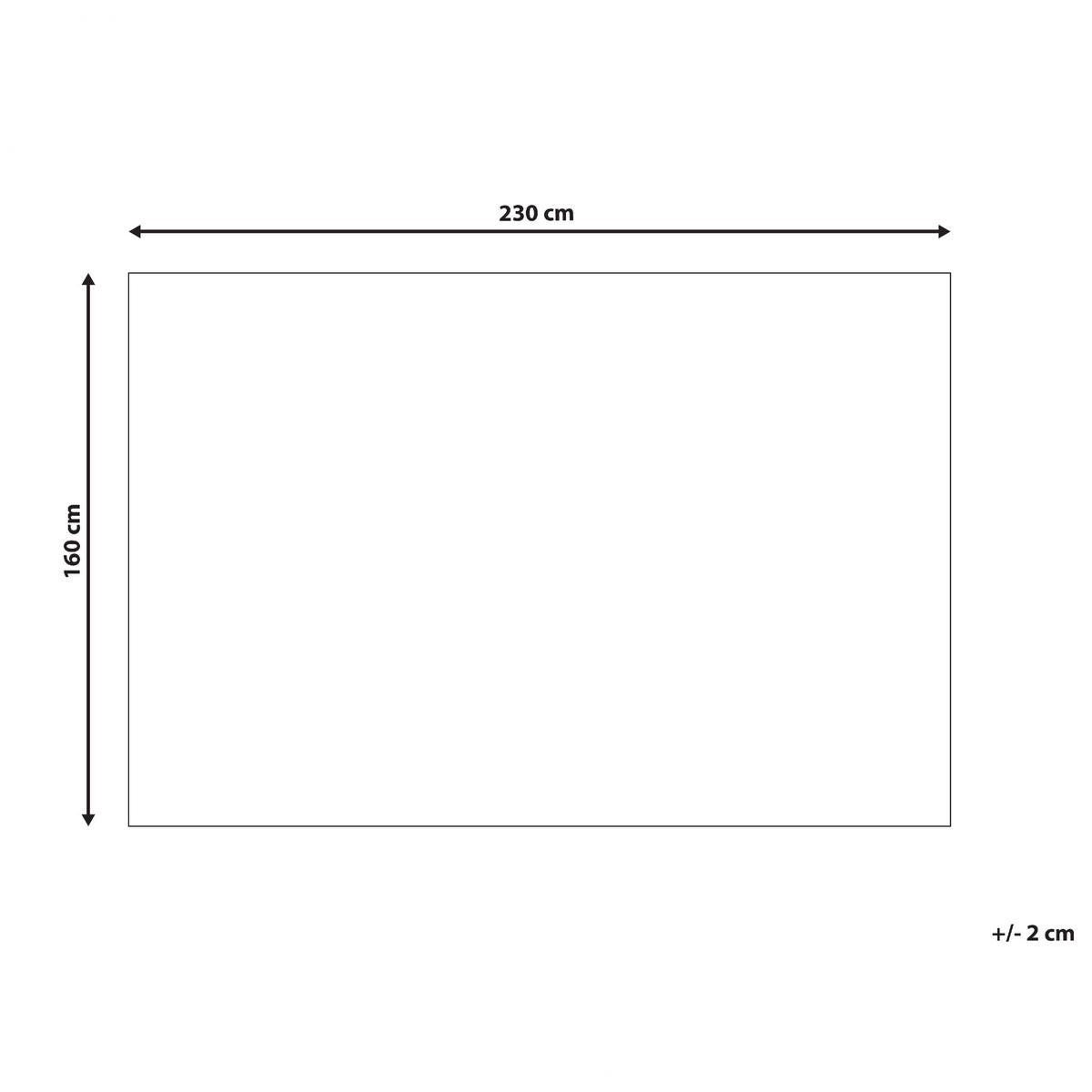 KURZFLOR-TEPPICH Ellek 230/160 cm - Weiß, Textil (160/230cm) - Beliani