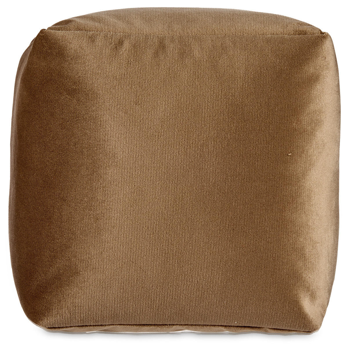 HOCKER aus Samt 30/30/30 cm - Braun, Textil (30/30/30cm) - Giftdecor