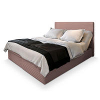 POSTEL BOXSPRING MILARA 180x200 cm, s matrací a úložným prostorem, starorůžová - starorůžová, kompozitní dřevo/textil (180/200cm) - MASSENO