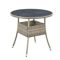 GARTENTISCH Yoro grau 80 cm - Grau, Kunststoff (80/80/73cm) - Juskys