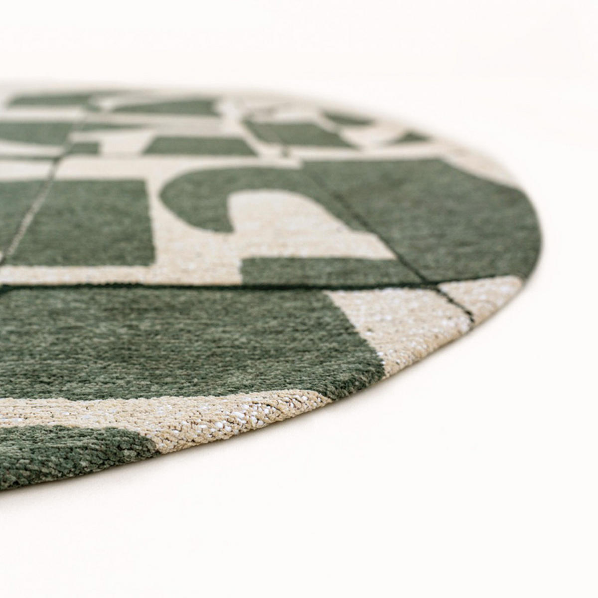 TEPPICH Sea Spray Craft Papercut 240/240 cm - Grün, Kunststoff/Textil (240/240cm) - Louis De Poortere