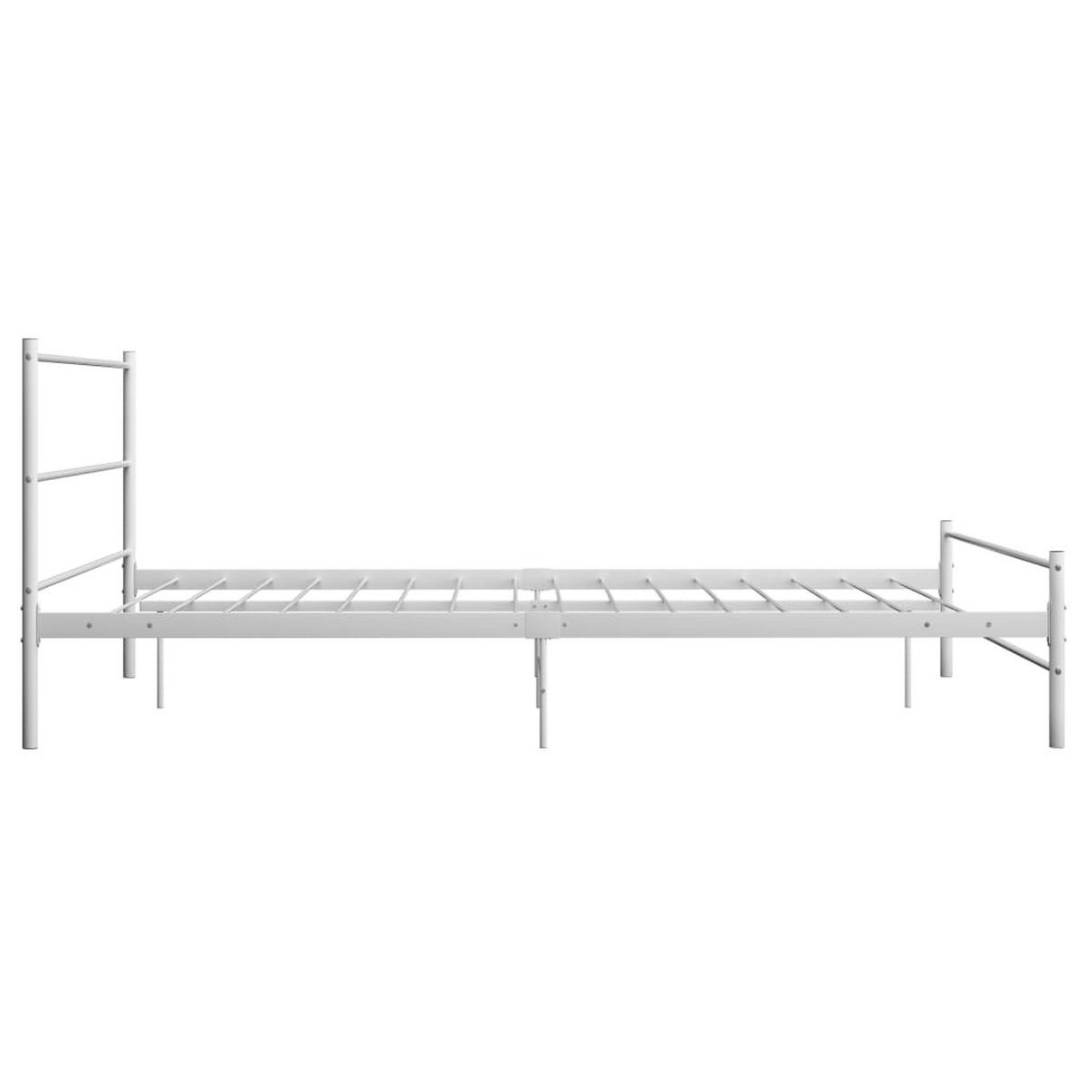METALLBETT Hester 127/209 cm - Weiß, Metall (120/200cm) - Nettlife