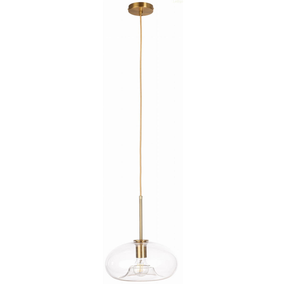 PENDELLEUCHTE Paris - Transparent/Goldfarben, Glas/Metall (27/27/105cm) - kiki design