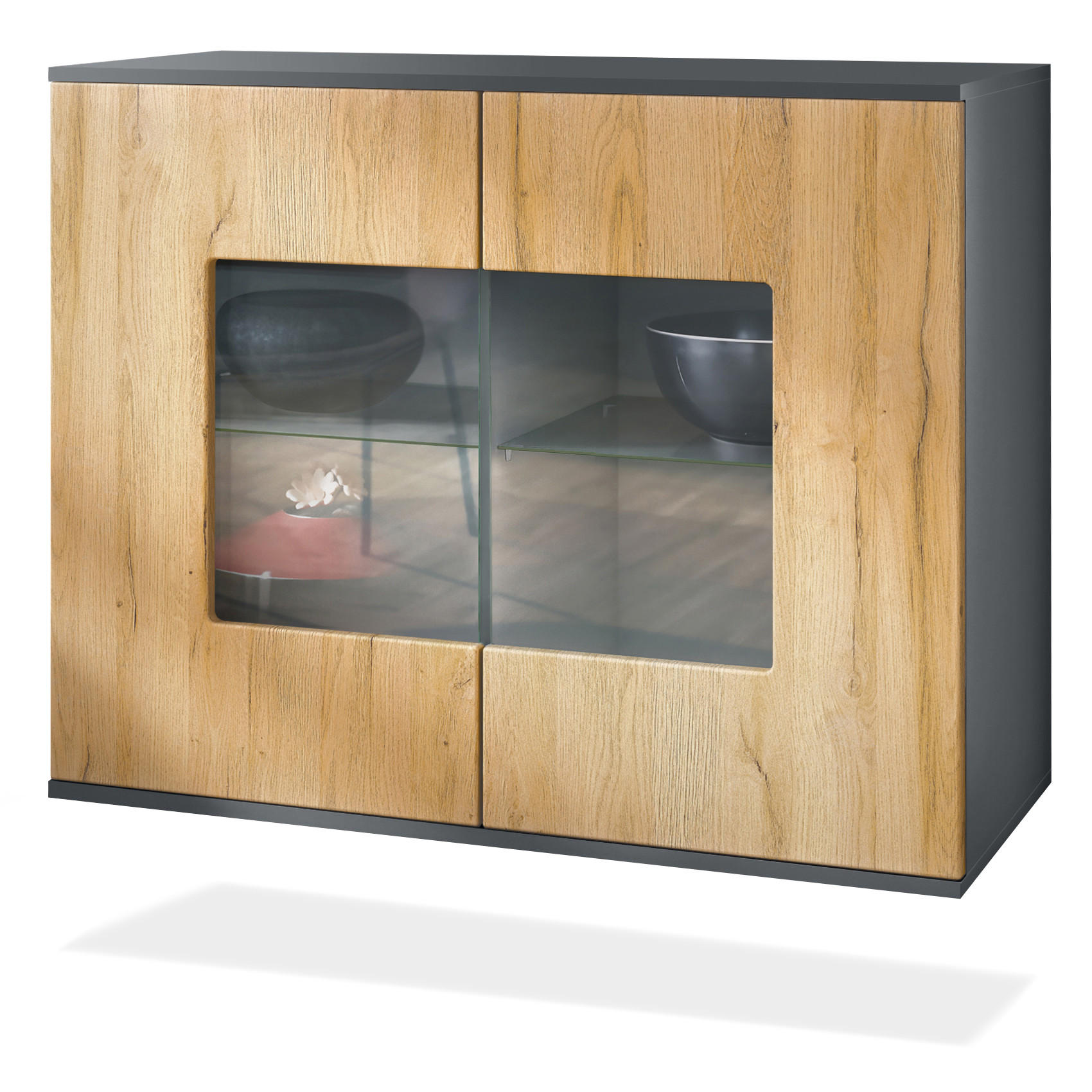 KOMMODE Grömitz Eiche Natur - Eichefarben, Holzwerkstoff (92.5/73.5/35cm) - Vladon