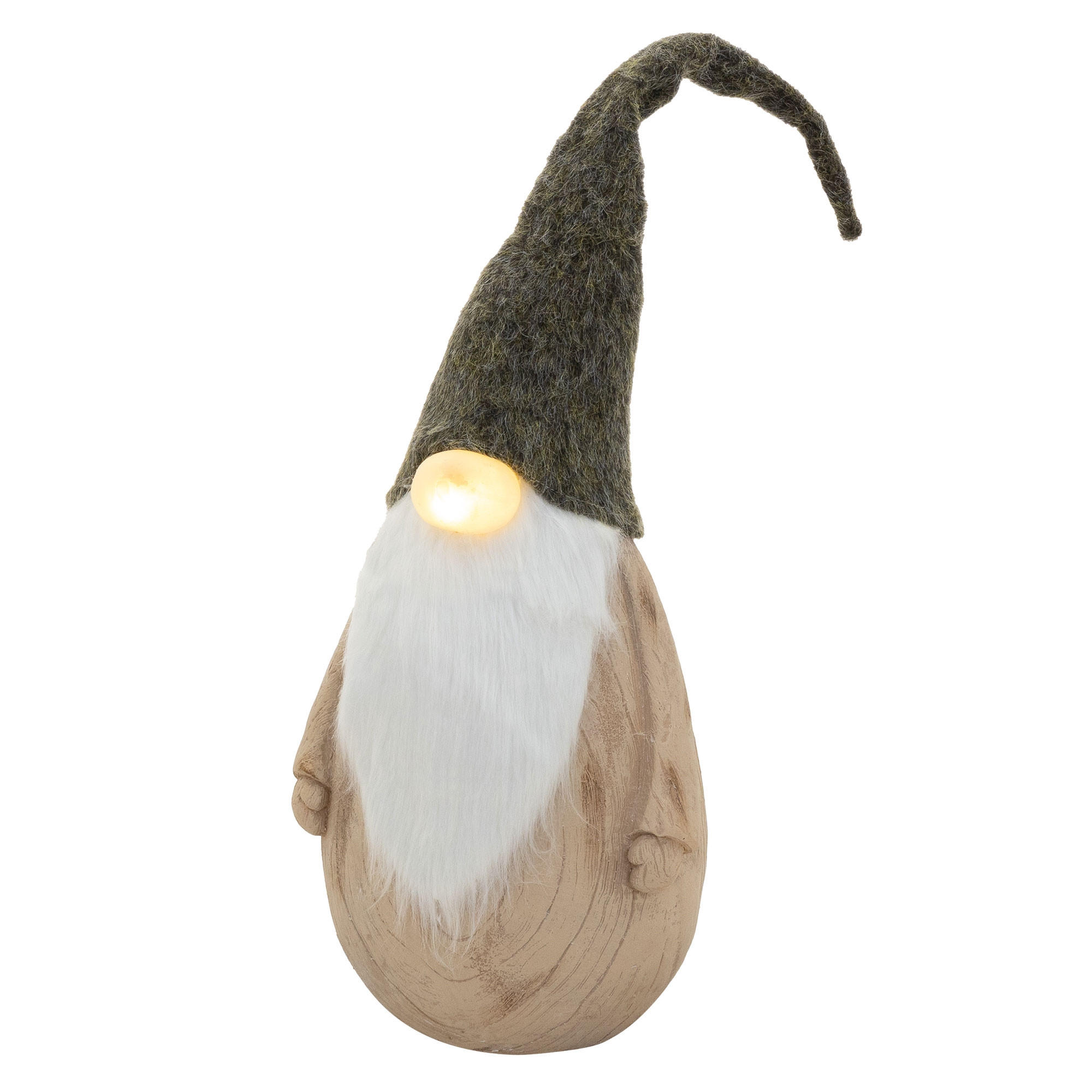 LED-WEIHNACHTSWICHTEL-FIGUR mit Leuchtender Nase Weihnachtsdeko Innen Batteriebetrieben Höhenverstellbar 66-88 cm - Multicolor, Stein (28/88/24cm) - ECD-Germany
