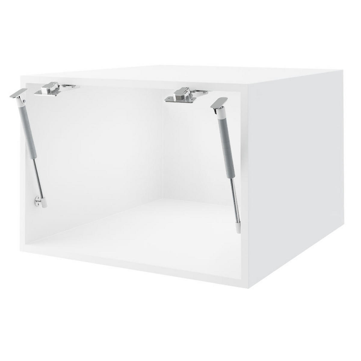 AUFSATZSCHRANK Essen W6B/40 Grau Hochglanz / Weiß Matt 40 / 59 / 36cm - Weiß/Grau, Holz/Holzwerkstoff (40/59/36cm) - Feldmann-Wohnen