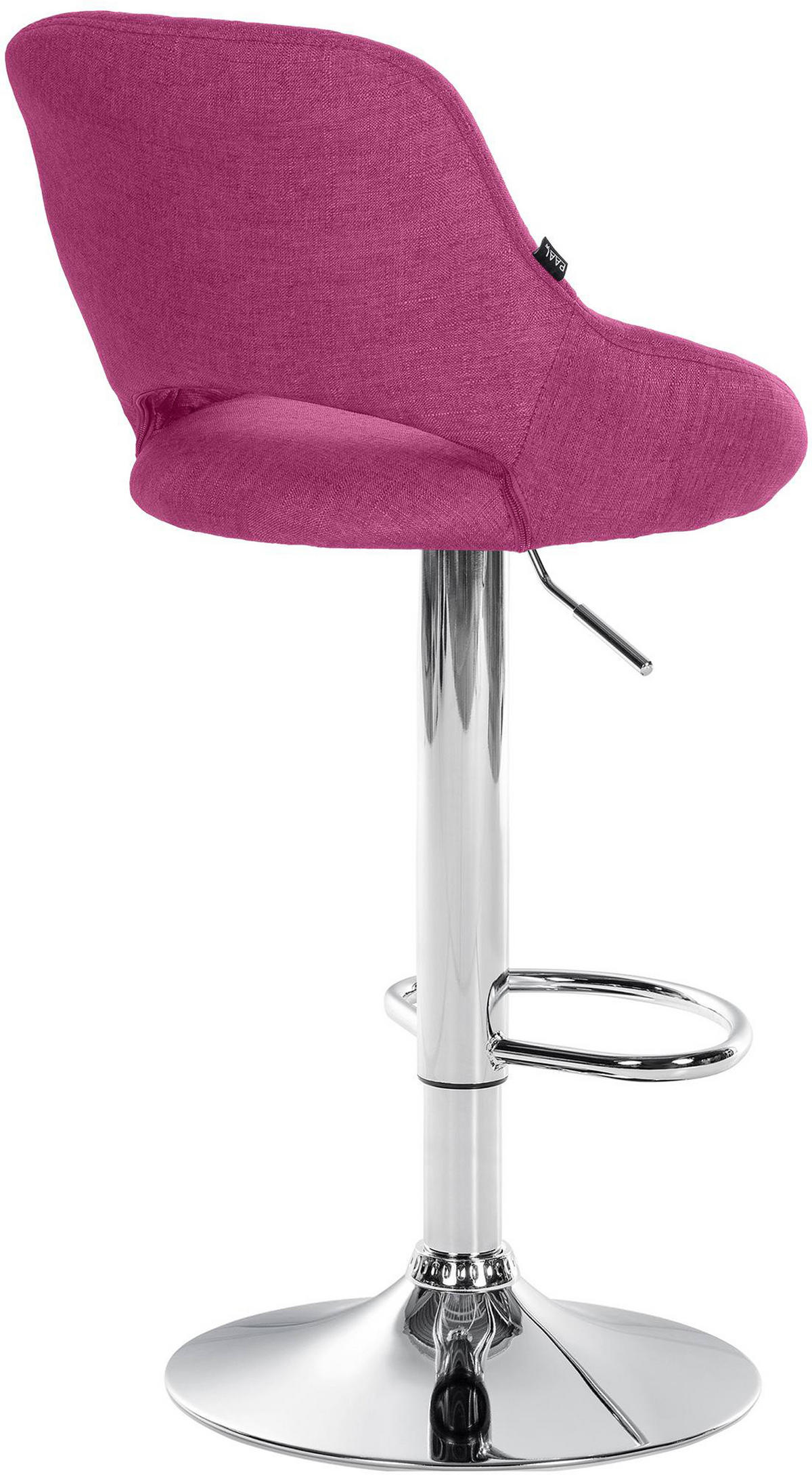 BARHOCKER 2er Set Milos Stoff C lila - Chromfarben/Lila, Textil/Metall (47/106/48cm) - TPFLiving