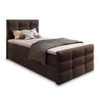 BOXBETT AMON 80 80x200 cm mit Matratze und Topper - Braun - Braun, Holz (80/200cm) - MASSENO